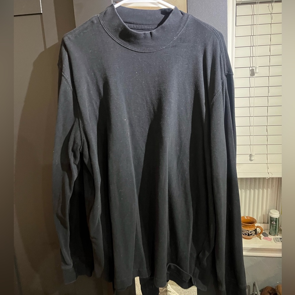 J. Crew Sueded Cotton black mock neck